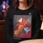 T-shirt Femme à Manches Longues - Janpol Portalis Guitare Sèche