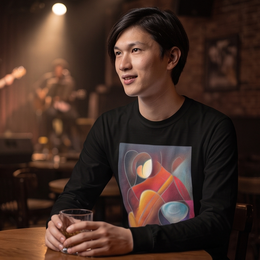 T-shirt Homme à Manches Longues - Janpol Portalis Guitare Sèche