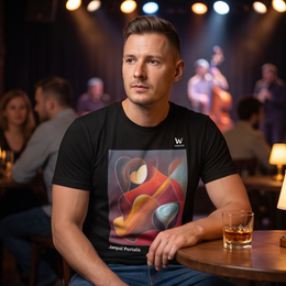 T-shirt Homme en coton biologique - Janpol Portalis Guitare Sèche