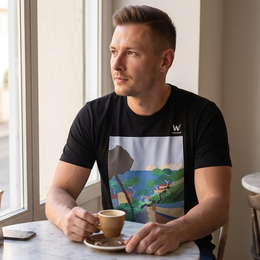 T-shirt Homme en coton biologique - Feljazz Les Maisons