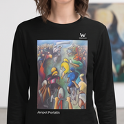 T-shirt Femme à Manches Longues - Janpol Portalis Passage au Col