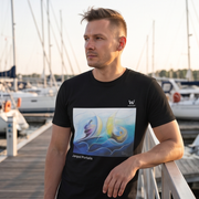 T-shirt Homme en coton biologique - Janpol Portalis Windsurfing