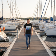 T-shirt Homme en coton biologique - Janpol Portalis Windsurfing