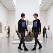 T-shirt Homme à Manches Longues - Jean-Marc Gayraud Qu'y a t'il Derrière