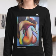 T-shirt Femme à Manches Longues - Janpol Portalis Coucher de Soleil